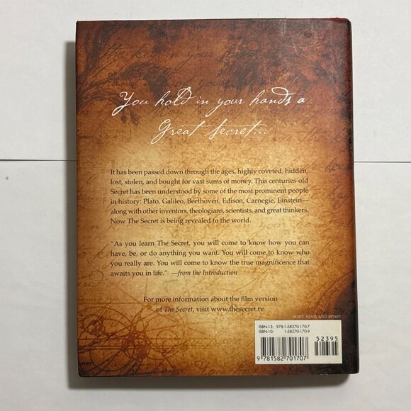 The Secret By Rhonda Byrne Hardcover Book with Dust Jacket - Picture 4 of 11